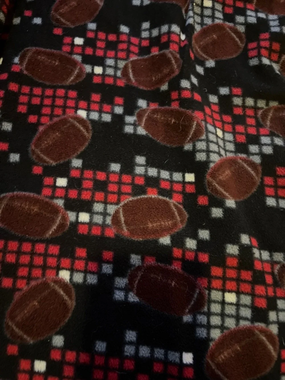 Black Football Print Lounge Pants